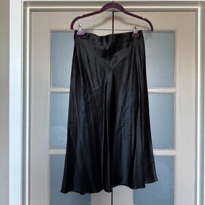 Quince 100% Washable Silk Black Midi Skirt NWT - Size M